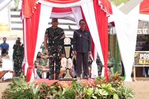 Wabup Abdul Hamid Hadiri Upacara Penutupan TMMD ke-129 Kodim 1017/Lmd