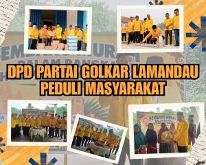 Partai Golkar Lamandau Bagi Sembako Gratis dan Bantuan ke Petugas Karhutla